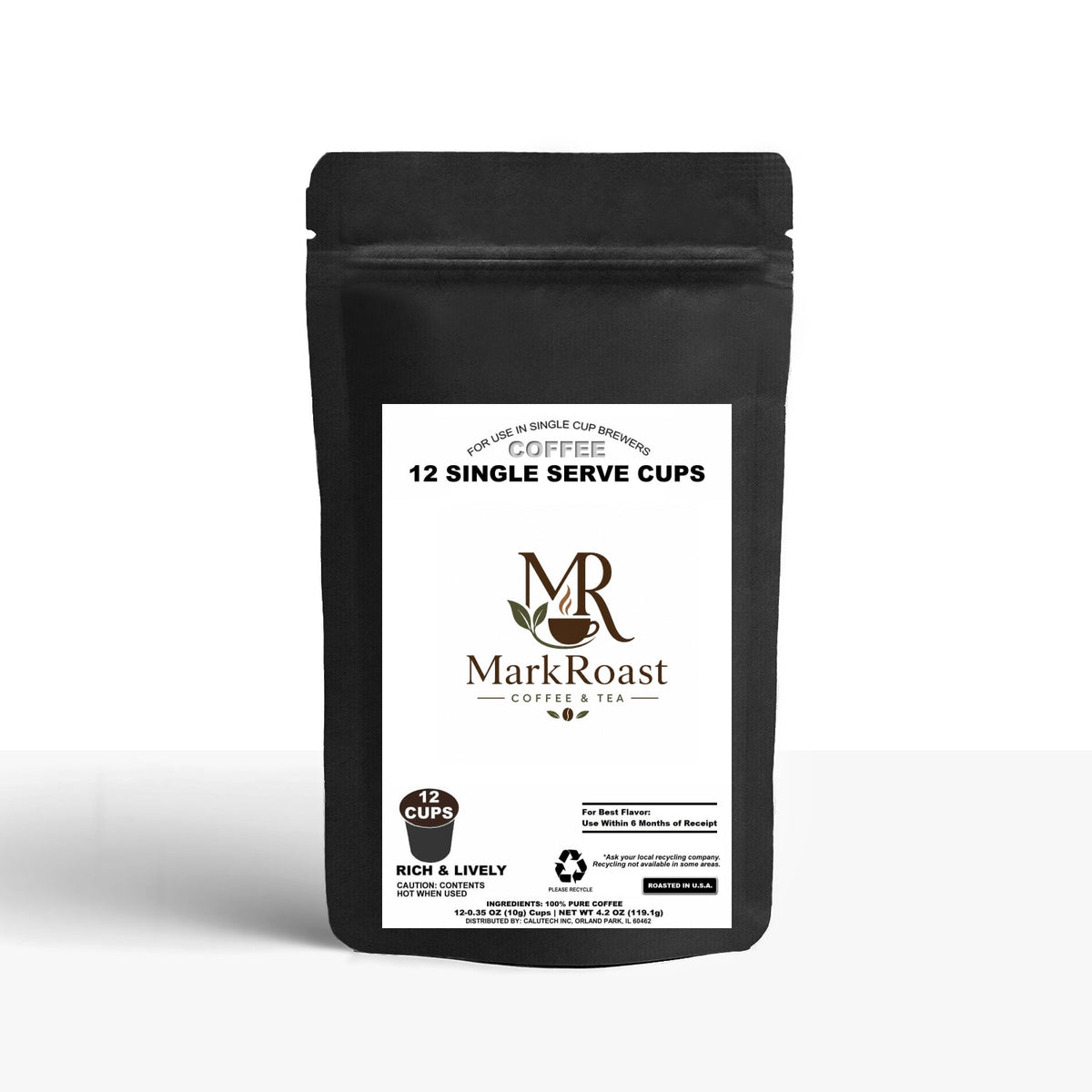 12 Pack Single Serve Coffee Capsules